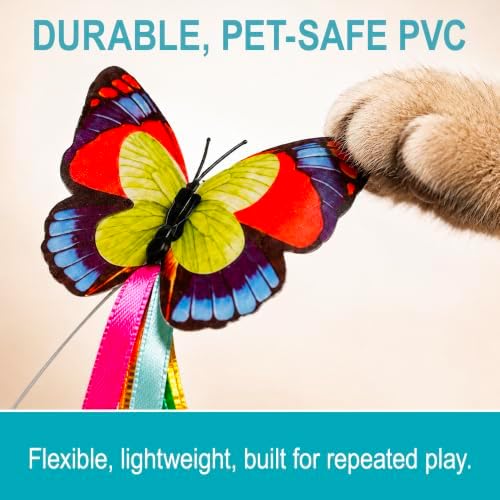 Butterfly Cat Toy Refills 3 Pack - Replacement Fluttering Butterflies