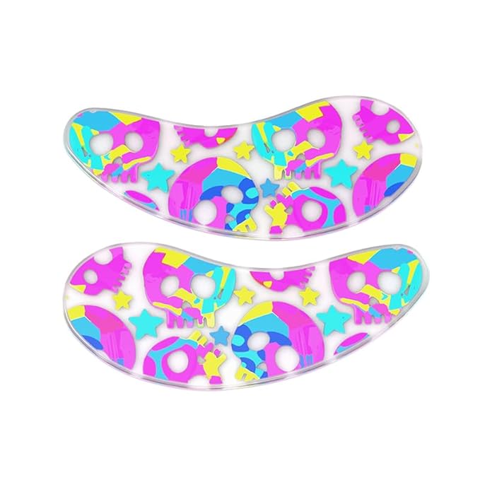 Self Adhesive Silicone Under Eye Pads, Reusable Moisturizing Under Eye Patches for Lash Lift & Eyelash Extensions,Soft Lash Extension Tools Eye Gel Pads for Salon & Home Use(Street Graffiti)