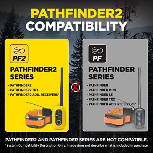 Dogtra Pathfinder 2 GPS Tracker e Collar + Titanium Enhanced Contact | 9 Mile, LED Light, No Monthly Fees, Waterproof, Smartwatch Control, Satellite Tracking, Multiple Dogs, Smartphone Required