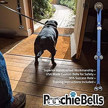 PoochieBells the Original & Trusted Housetraining & Potty Time Dog Doorbell for Loving Dog Families Since 2005. A clear, pleasant and easy way for your family to know when its potty time for your furry best friend. All PoochieBells are individually han...
