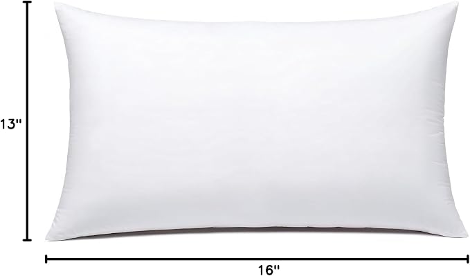 JIEITIVE Throw Pillow Inserts Hypoallergenic Premium Pillow Stuffer Square Form for Decorative Pillow Covers Cushion Set of 1-12 x 20 Inches