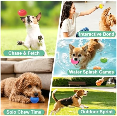Latex Dog Chewing Squeaky Ball Toys Face Fetch Play Toy for Puppy Small Medium Pets Dog Toys (6 PCS)