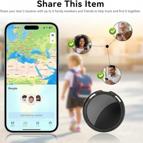 Air Bluetooth Tracker Tags-2 Pack Apple MFi Certified for Find My(iOS Only) | Item Finders Waterproof Remote Global Tracking Tag Last 1.5 Year Battery Key Locator for Track Kid Pet Luggage Wallet Dog Bag