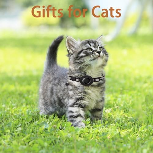 Cat Tracker GPS Collar for Cats (Only iOS) Electronic Pet Locator for iOS Waterproof Apple Find My Compatible No Monthly Fee Small to Large Cats Tracking Smart Collar Advanced Pet Tracking Solution