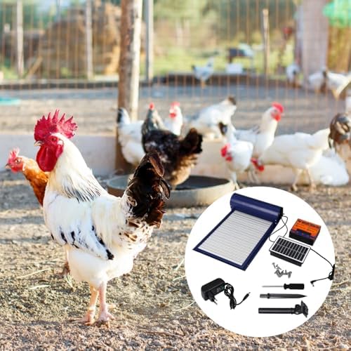 Automatic Chicken Coop Door, Aluminum Alloy Pet Gate for Cats Dogs Chickens Geese, Remote Control with Timer, Solar Powered, Waterproof IP65
