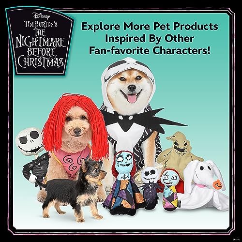 Disney Nightmare Before Christmas Jack and Sally Plush Dog Toy, 6 Inch