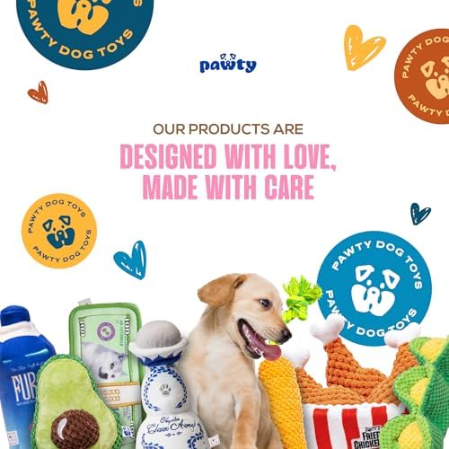 PAWTY Ice Cream Cone Dog Toy - Gift Plush Interactive Popsicle Squeaky Food Popsicle Toy - Cute Funny Enrichment Toy for Small Medium Dogs
