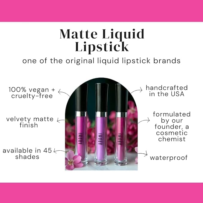 Aromi Sand Nude Matte Liquid Lipstick | Light, Peachy Nude Lip Color, Long Lasting and Smear Proof Lipstick, Handmade, Vegan and Cruelty-free Beauty