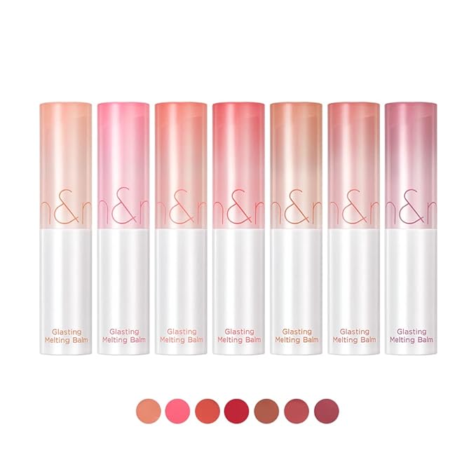 rom&nd GLASTING MELTING BALM #06 Kaya Fig - Vegan K-Beauty Tinted Lip Balm for Crystal Water-Gloss Shine, Deep Hydration & MLBB Rosy Nude Color | Non-Sticky, Long-Lasting Comfort for All Ages