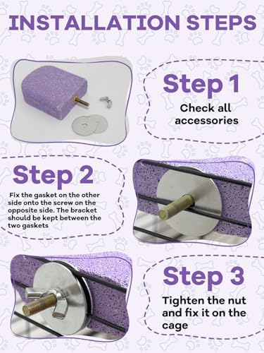 Lava Ledges for Rats 3 Pack Hamster Climbing Ledge Platform Pumice Ledge Shelf Pet Chewing Grinding Toys Small Animals Cage Accessories for Mouse Guinea Pig Gerbil Purple