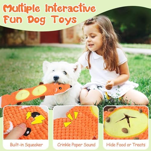 MRSOHRET 15 Pack Dog Toys, Dog Puzzle Toy Puppy Chew Toys for Teething, Dogs Essentials Toy Bundle with No Stuffing Squeaky Toy, Tough Ropes, Treat Ball for Small, Medium Large Dogs to Keep Them Busy