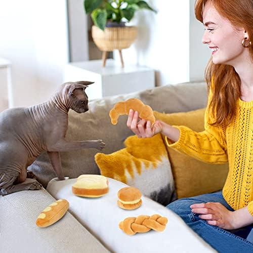 Distaratie Cat Toys 6PCS Bread Catnip Toys Chew Bite Resistant Toys