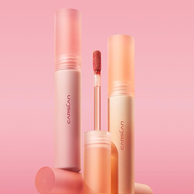 CARSLAN Velvet Matte Lipstick, High Pigment Lip Mud, Longwear, Lightweight, Smooth, Moisturizing Lipstick with Vitamin E, Hyaluronic Acid, GM06
