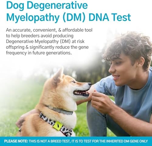 Dog Degenerative Myelopathy (DM) DNA Test | Home Sample Collection Kit for 1 Canine | Puppy DM Testing | Results in 10-15 Working Days | A Complete Kit with No Extra Fees