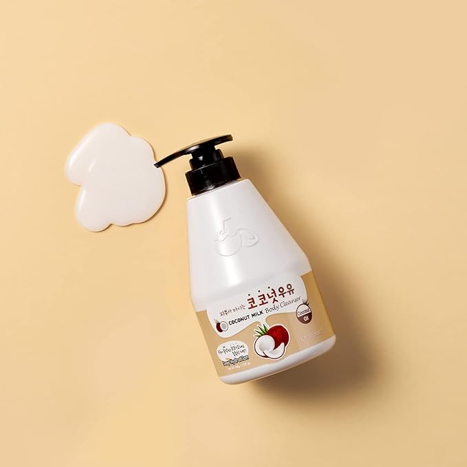 Kwailnara Coconut Milk Body Wash (19.75 Fl Oz) – Korean Body Cleanser for Hydrated & Silky Skin | Milk Protein, Royal Jelly & Restorative Coconut Extract | Paraben-Free with Gentle Bubbles