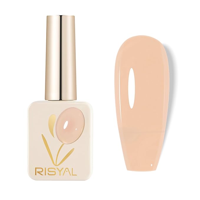 Jelly Gel Nail Polish - Sheer Translucent Semi-Transparent UV/LED Gel with Glossy Finish (Nude)