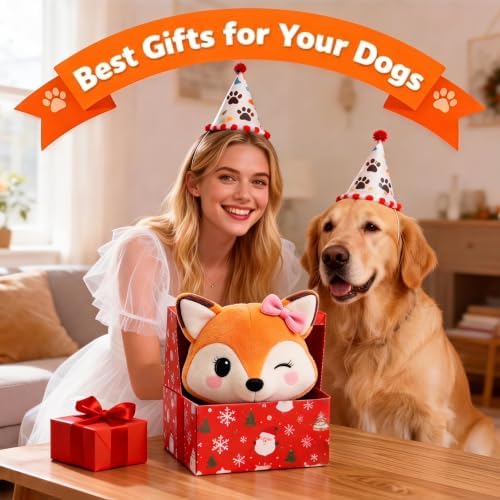 Interactive Dog Toys, for Small Medium Large Dogs to Keep Them Busy(Fox)