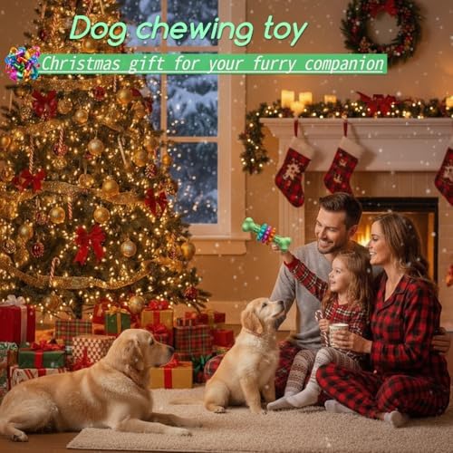 Puppy Teething Toy, Durable Chew Toy for Small Dogs, Interactive Bone Toy to Keep Puppies Busy, Teeth Cleaning Dog Toy for Small Breeds