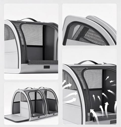 Car pet Carrier for Smart EQ C453 2018 2019,Portable and Foldable, with a Maximum Weight Capacity of 15 kg.