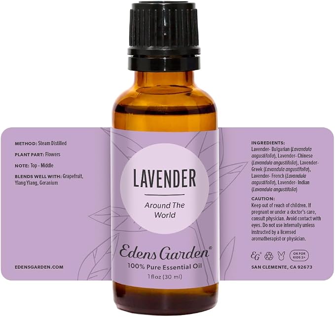 Edens Garden Lavender Around The World Essential Oil- 100% Pure Premium Grade, Undiluted, Natural, Therapeutic, Aromatherapy, The Best for Diffuser, Skin, Face, Candle 30 ml (1 fl oz)