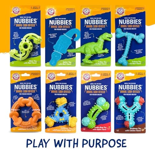 Arm & Hammer Nubbies Wave Dog Dental Chew Toy, Mint Flavor