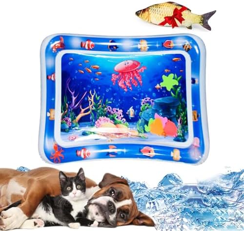 Interactive Cat Water Mat with Fish, Cat Water Play Mat ,D