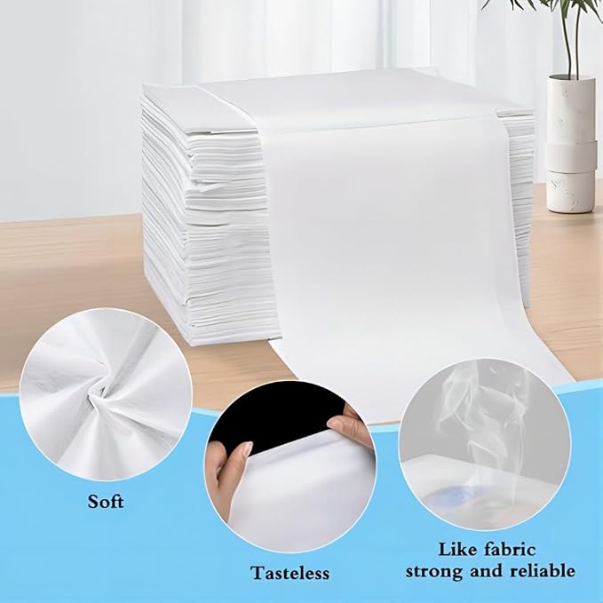 20Pcs Disposable Massage Table Sheets 31.5" x 71" Non-Woven Fabric Bed Covers for Ultimate Hygiene and Comfort in Massage, Tattoo, and Spa Treatments, Breathable and Durable Sheets(White)