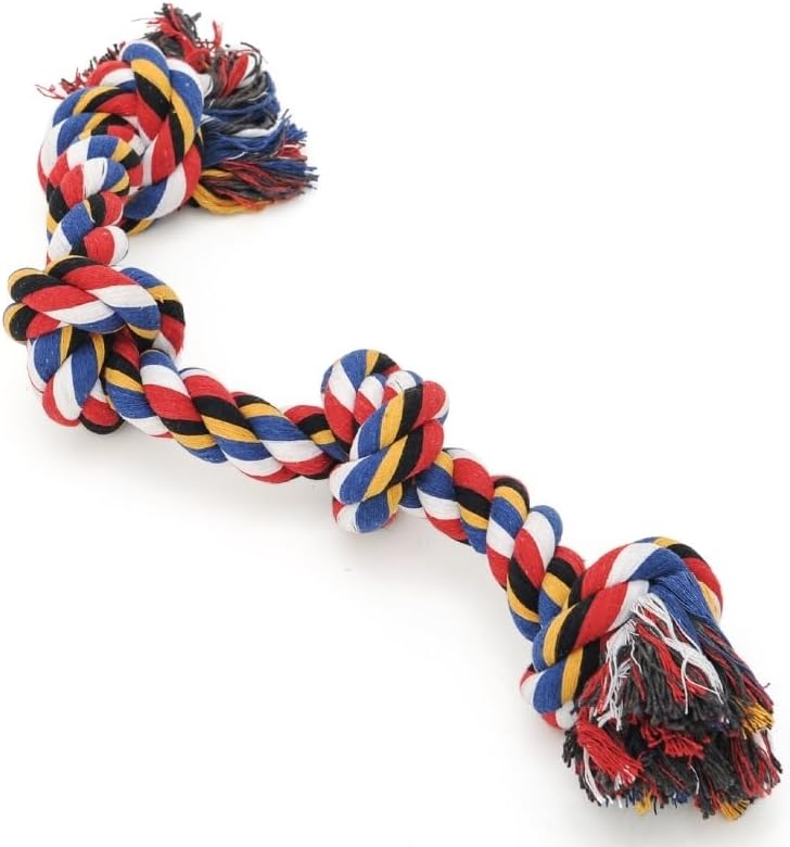 QDAN Dog Rope Toys for Aggressive Chewers, Indestructible Dog Toy, Tough Cotton Chew Toy for Medium Large Dogs