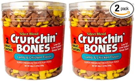 Sunshine Mills Crunchin Bones Barrel for Dogs, 30 Ounces Each (2 Pack)