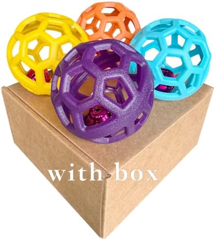 4pcs Pet Ball Toy Interactive Chasing Balls With Bell For Dogs & Cats