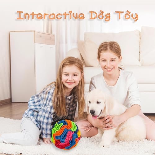 ABULL 3.9" Snuffle Ball for Dogs, Interactive Puzzle Toy & Slow Feeder