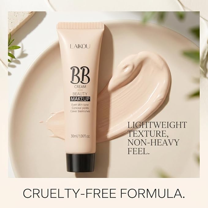 Korean BB Cream & Foundation 2-in-1 - Buildable Coverage Tinted Moisturizer with SPF, for a Natural Matte Finish & All-Day Wear (110 lvory)