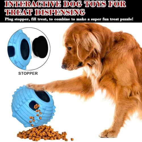 XHX Dog Toy to Keep Your Pup Busy and Distracted - Safe for Dogs - Low-Mess Design - Dog Toys for Medium and Large Dogs 25-75 lbs(Blue, M)
