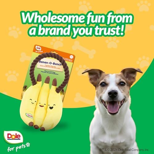 Dog Rope Toy with Squeakers, Banana Tug of War Dog Toy, Tough Cotton Rope Toys for Dogs, Aggressive Chew Toys for Medium Dogs