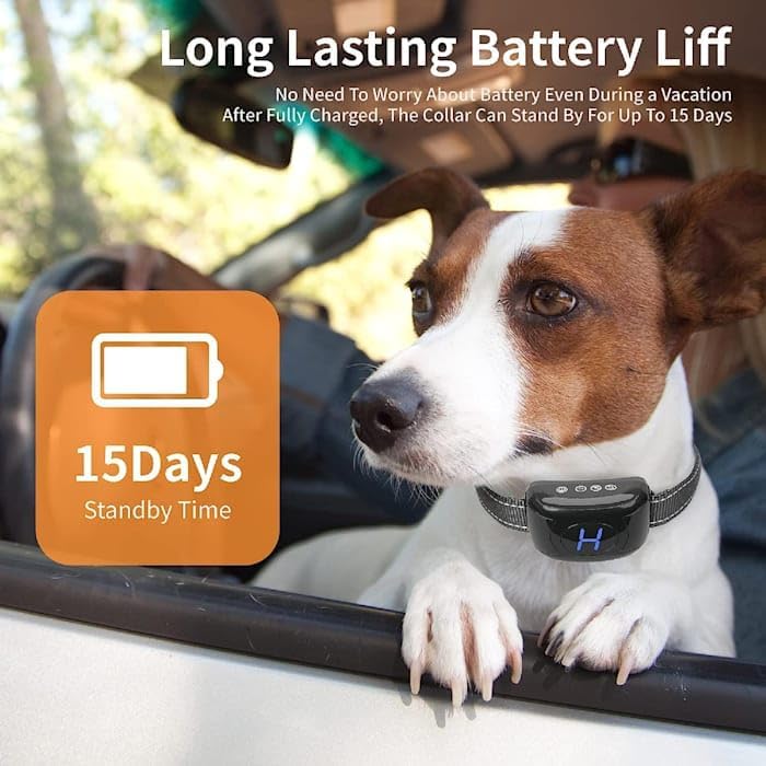 Pet Life Woofade 3-Level Sensitivity of Tone and Vibration Anti-Bark Dog Collar