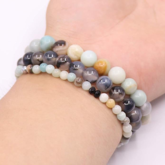 UEUC Tree of Life Yoga Healing Stone Bracelets,Multilayer Lotus Chakra Stone Reiki Bracelet Sets,Anxiety Crystal Natural Stone,for Women Stress Relief