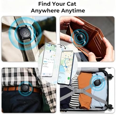 GPS Dog Tracker Collar for iOS & Android, No Monthly Fee, Black 2 Pack
