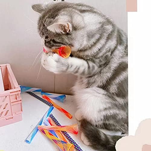 ISMARTEN Cat Spring Toys, Tube Toy Interactive Cat Toy for Indoor Cats, Plastic Spring Coils Attract Cats to Swat, Bite, Hunt(Random Color) (100 Packs)