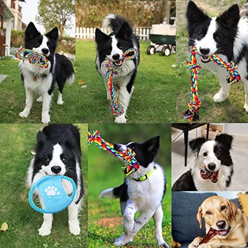13PCS Large Dog Toys for Aggressive Chewers, Teeth Cleaning Chew Rope Toys
