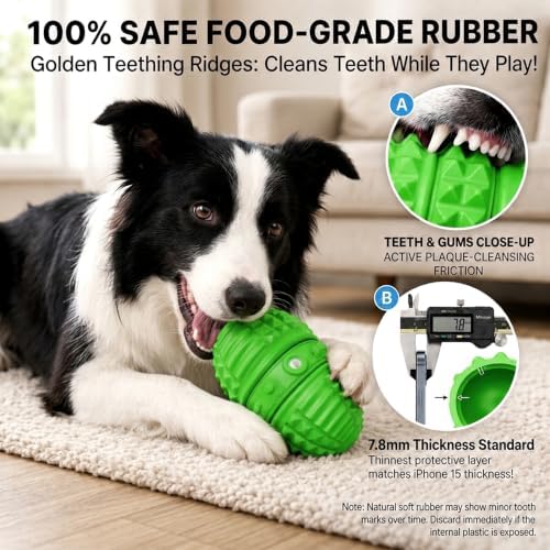 Smart Interactive Dog Toy, 8 Modes Automatic Rolling Ball with a Recording Function, Food-Grade Rubber Material Interactive Dog Ball for Medium and Large Dogs