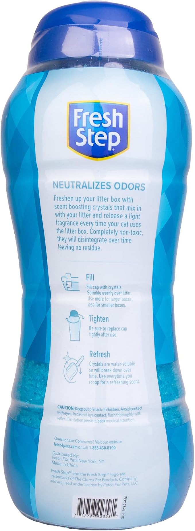 Fresh Step Cat Litter Crystals Deodorizer, Non Toxic Odor Neutralizing Crystals for Litter Boxes that Help Control Smells and Keep Home Areas Fresh, Fresh Scent, 70 Ounce | Non-toxic crystals neutralize odor at the source in any litter box, keeps home ...