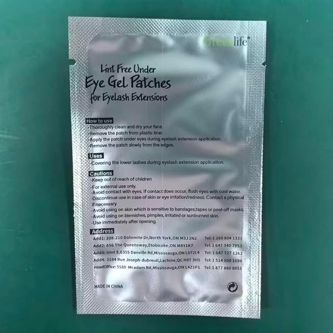 GreenLife 200 Pairs 100% Natural Eyelash Extension Under Eye Gel Pads patches kit Collagen Aloe Vera Hydrogel Eye Patches Eyelash Extension Supplies Tools, Lash Extension Supplies (100 200 400 Pairs)