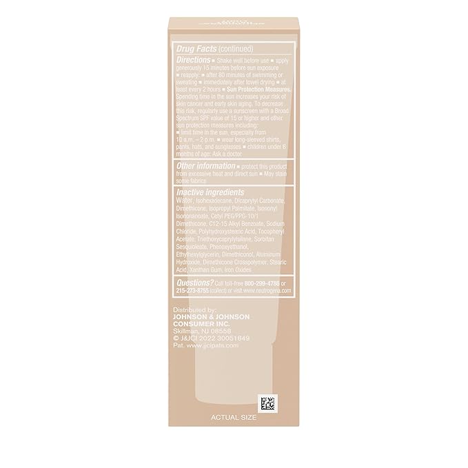 Neutrogena Purescreen+ Mineral UV Tint Face Liquid Tinted Sunscreen - with 100% Mineral Actives & Vitamin E, Enhances Natural Tone, Water Resistant, Broad Spectrum SPF 30, 1.1 fl oz
