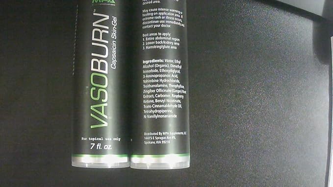 MPA Vasoburn Capsaicin Skin-Gel Pump Bottle, Targets Stubborn Areas, Capsaicin Cream, yohimbine Cream, bundle with a Motivational Wristband Bracelet to motivate and support you (7 oz.)