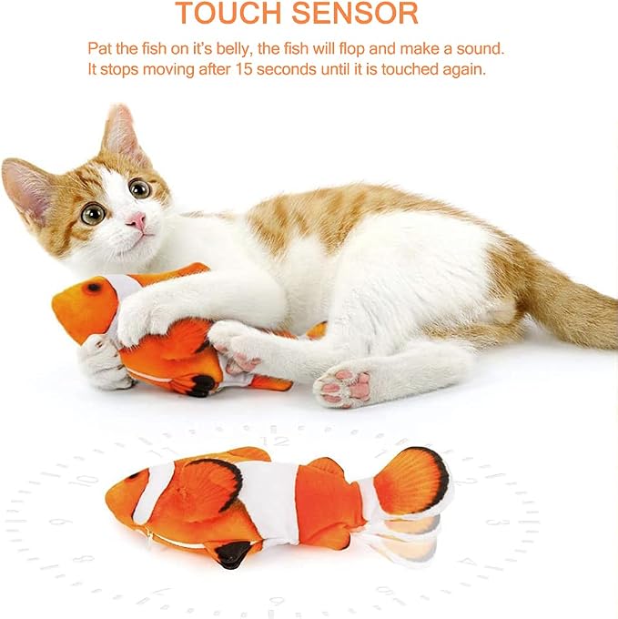 Tocirelo Cat Toy Flopping Fish - Interactive Cat Toy for Indoor Bored Cats