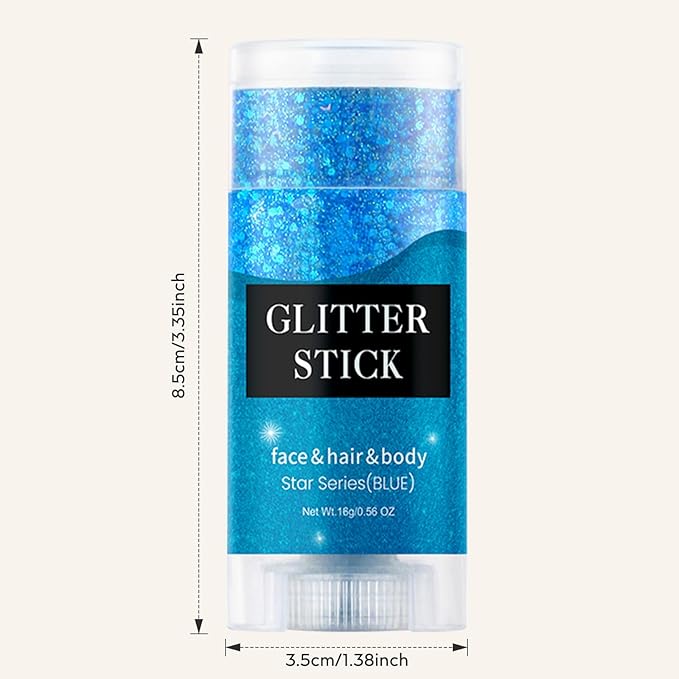 Mermaid Body & Face Glitter Stick,【Waterproof】【Long-Lasting】【Sparkling】 for Singer Concert Outfits, Festival Rave Accessories Chunky Glitter Makeup for Women (07# Mermaid)