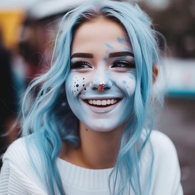 Face and Body Paint Pastel Blue (30gm)Non-Toxic High-Quality Paint for Children and Adults Halloween Makeup, Costumes, Festivals