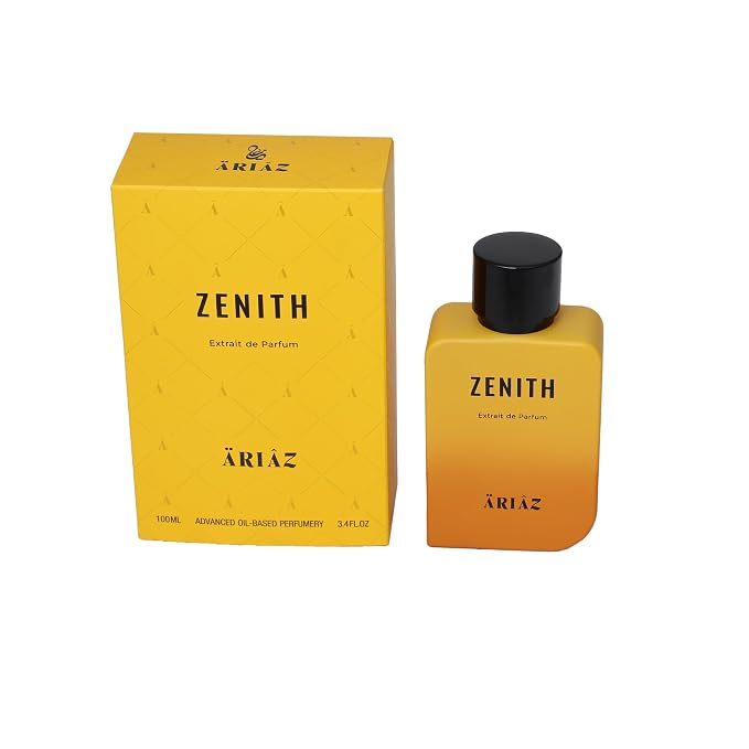 ARIAZ Zenith Men’s 3.4 Oz Extrait De Parfum - Powdery Floral Amber Cologne with Citrus, Vanilla & Woods - Nighttime Fall/Winter Fragrance for Men