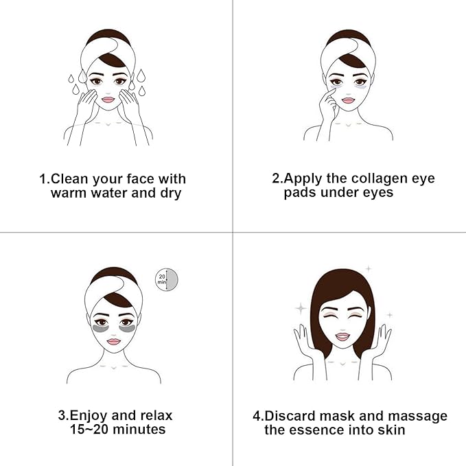 Pink Collagen Eye Mask, 30 Pairs Crystal Under Eye Patches For Puffy Eyes and Dark Circles – Look Less Tired and Reduce Wrinkles and Fine Lines (Pink)