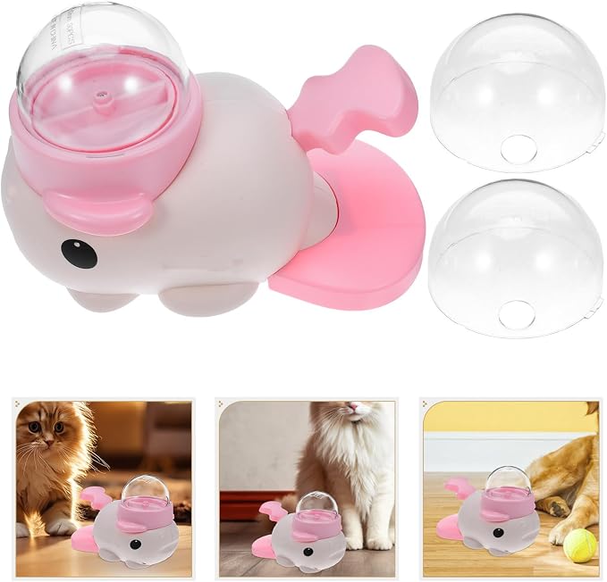 DOITOOL Dog Treat Dispenser Automatic Feeding Interactive Whale Shaped Slow Feeder with Precise Portion Control and Sturdy Abs Material Training and Home Use